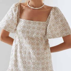 MAEVE Smocked Tunic Mini Dress. Size SMALL PETITE